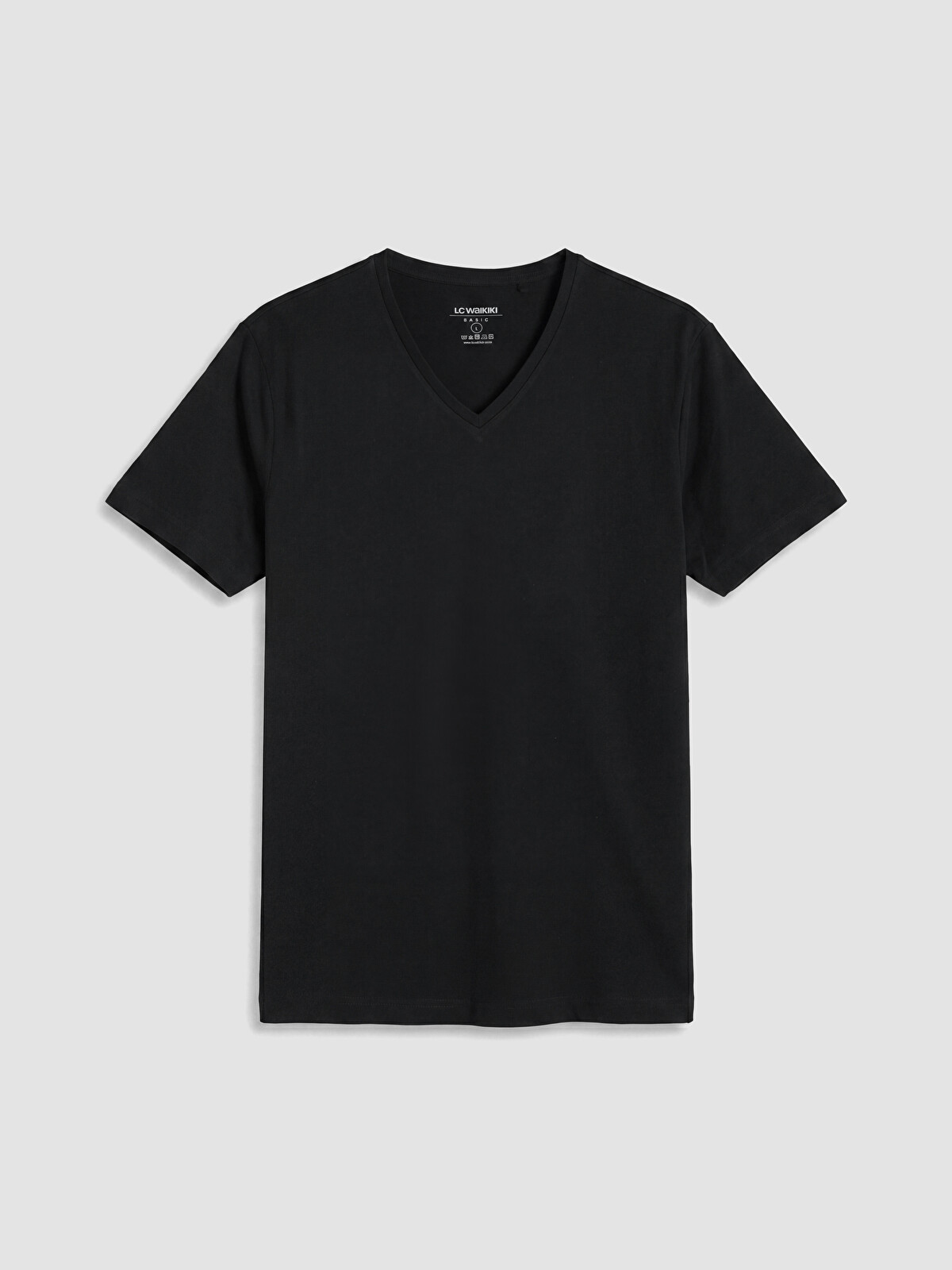 LCWAIKIKI Classic V Neck Men's T-shirt - S61747Z8-CVL | LC Waikiki