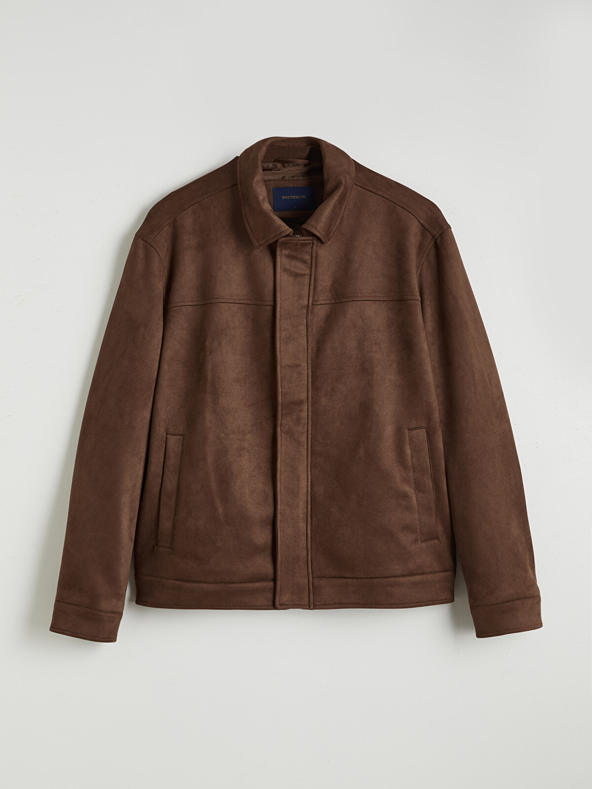 SOUTHBLUE Collared Neck Faux Suede Men's Coat - W60426Z8-HLT | LC