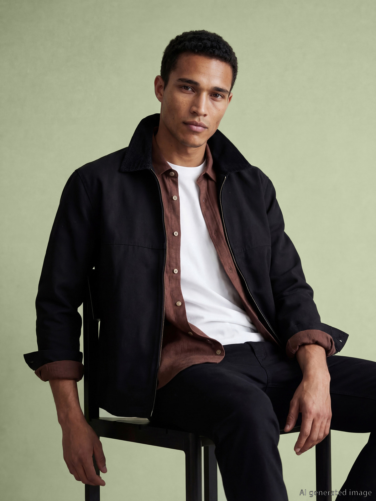 LCW Vision Relaxed Fit Velvet Collar Men's Jacket - W61840Z8-CVL