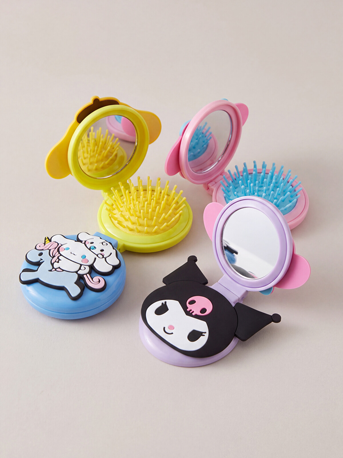 りむちゃん　pois ポワ　メロウキャミ LCW JOY Kuromi Printed Girls' Mirrored Hair Brush - W64550Z4-QBC