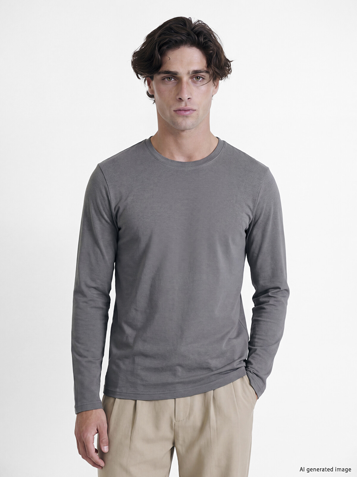 LCWAIKIKI Classic Crew Neck Long Sleeve Men's T-Shirt