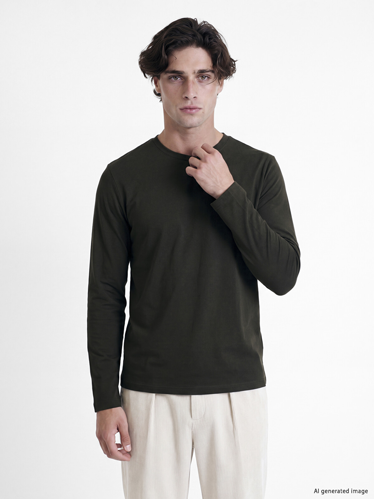 LCWAIKIKI Classic Crew Neck Long Sleeve Jersey Men's T-Shirt
