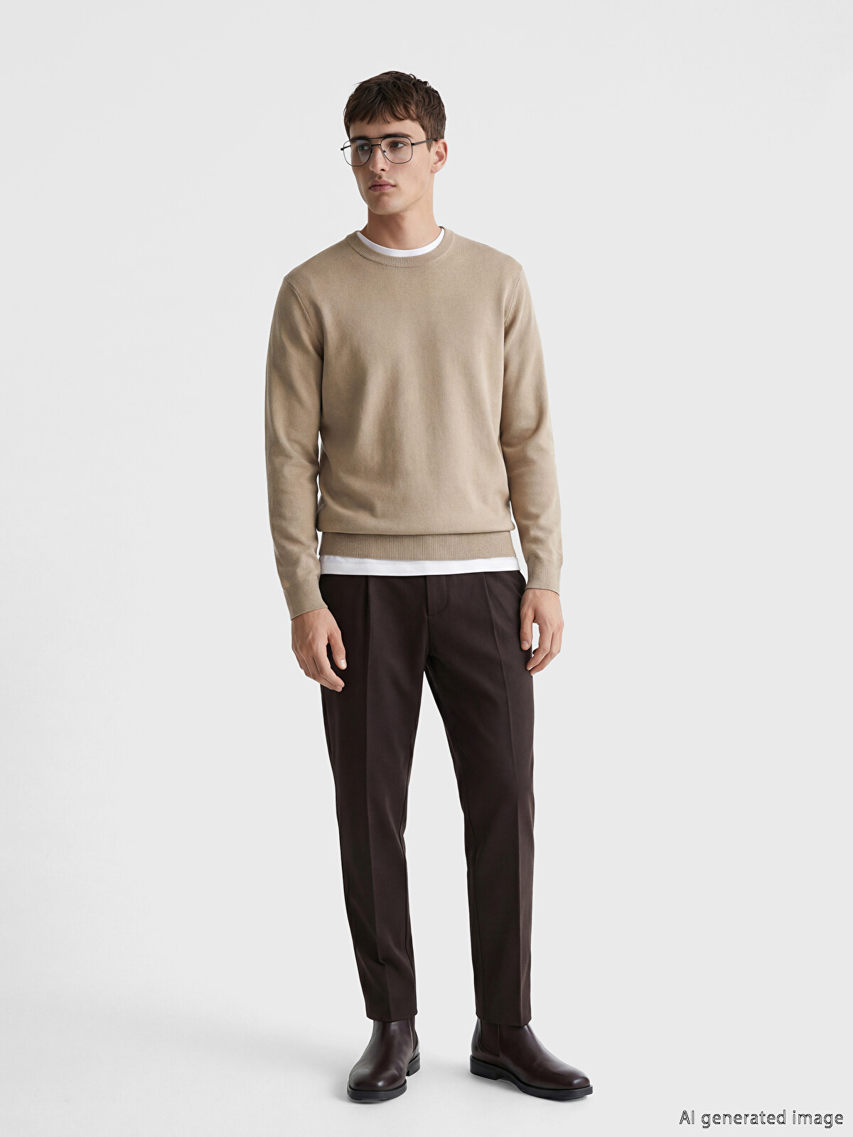 LCW Vision Crew Neck Men's Knitwear Sweater - W68143Z8-ZNS | LC