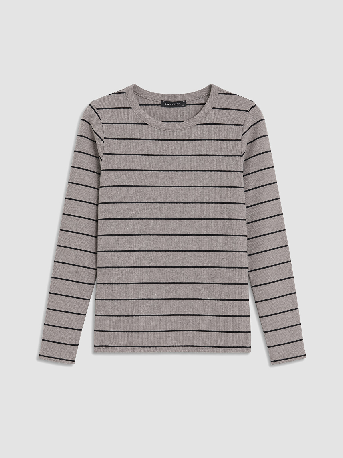 LCW EVERYDAY Crew Neck Striped Women's Body