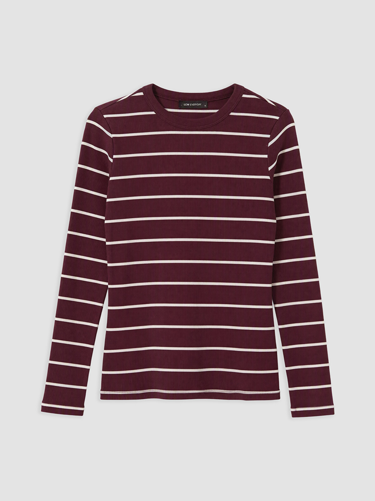 LCW EVERYDAY Crew Neck Striped Women's Body