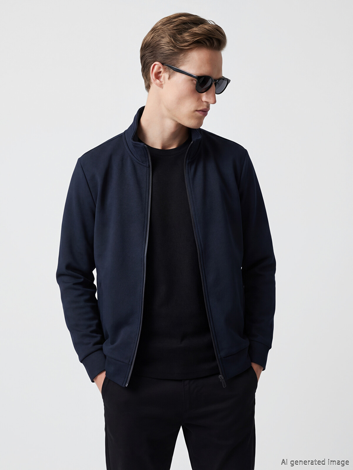 SOUTHBLUE Men's Mock Neck Zip-up Sweatshirt - W6AT82Z8-RFH | LC