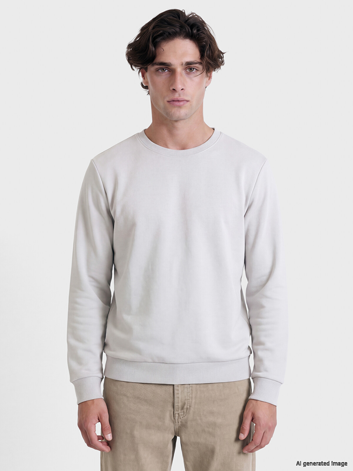 LCWAIKIKI Classic Crew Neck Men's Thick Sweatshirt