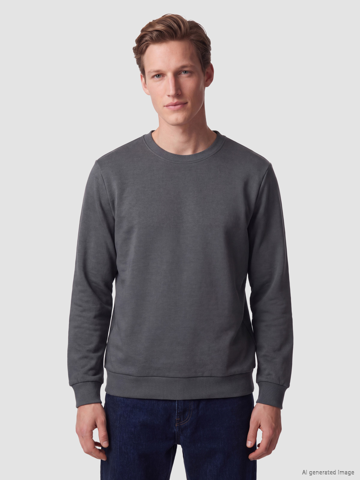 LCWAIKIKI Classic Bisiklet Yaka Erkek Kalın Sweatshirt