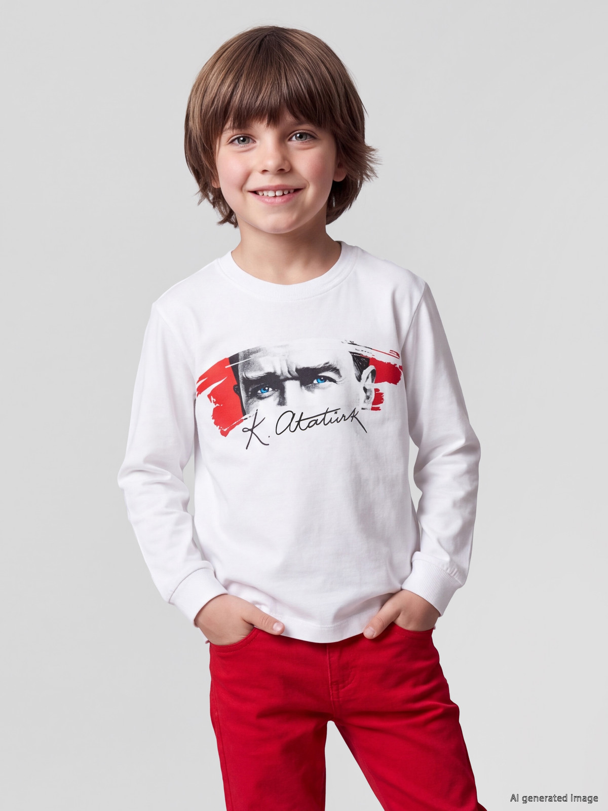 LCW Kids Atatürk Baskılı Erkek Çocuk Tişört