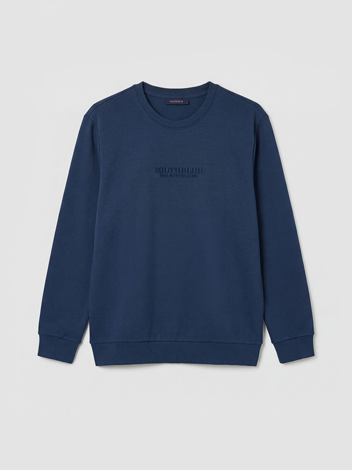 SOUTHBLUE Bisiklet Yaka Baskılı Erkek Sweatshirt