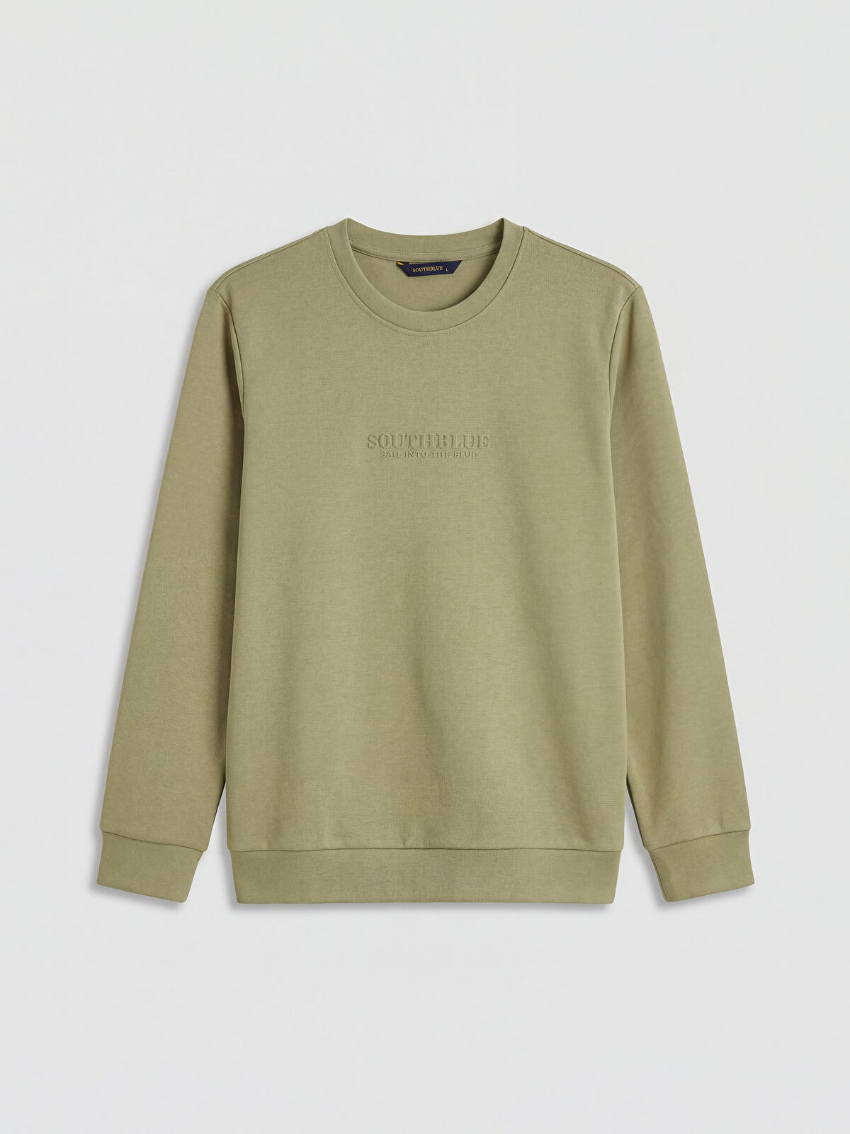 SOUTHBLUE Bisiklet Yaka Baskılı Erkek Sweatshirt