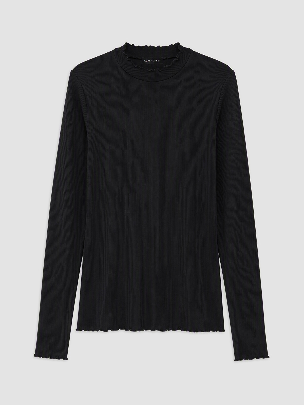 LCW Modest Mock Neck Women's Ribbed Body