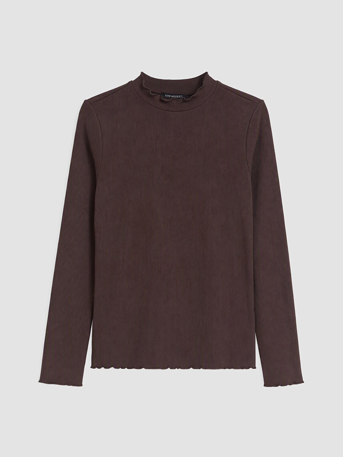 LCW Modest Mock Neck Women's Ribbed Body