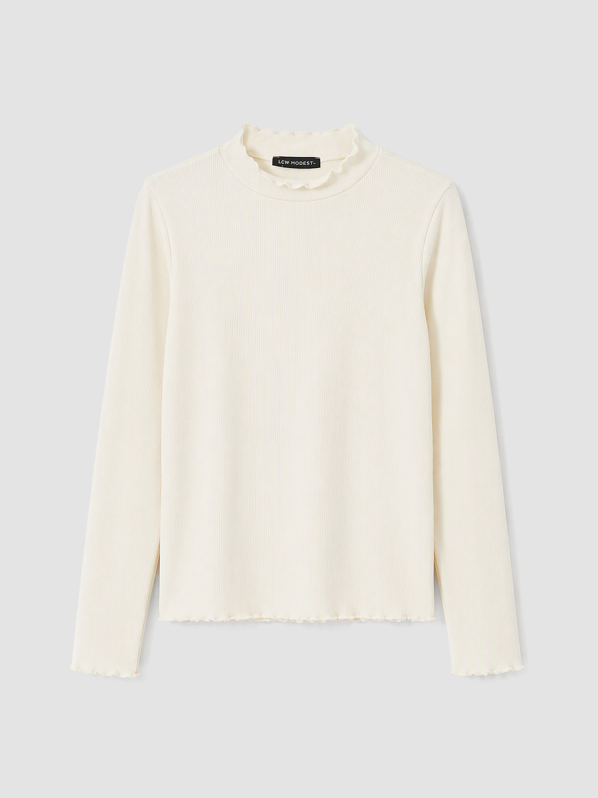 LCW Modest Mock Neck Women's Ribbed Body