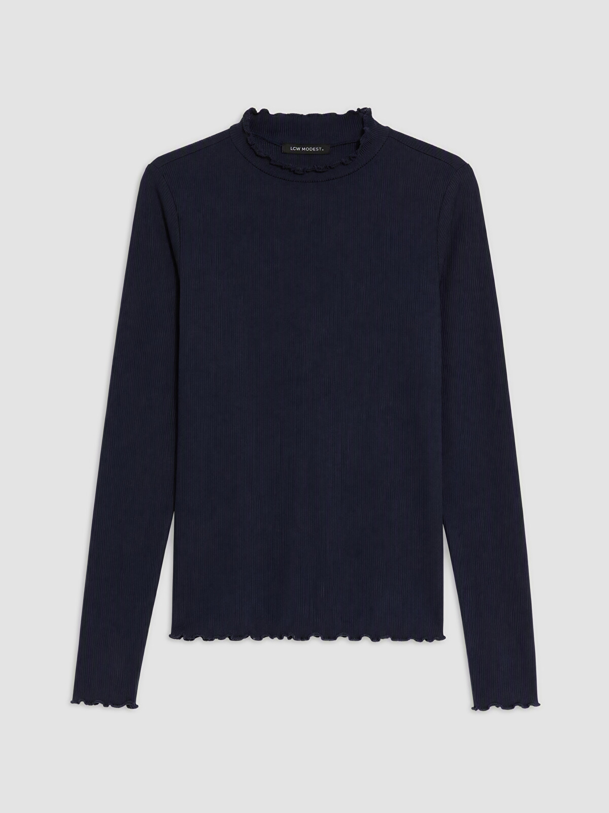 LCW Modest Mock Neck Women's Ribbed Body
