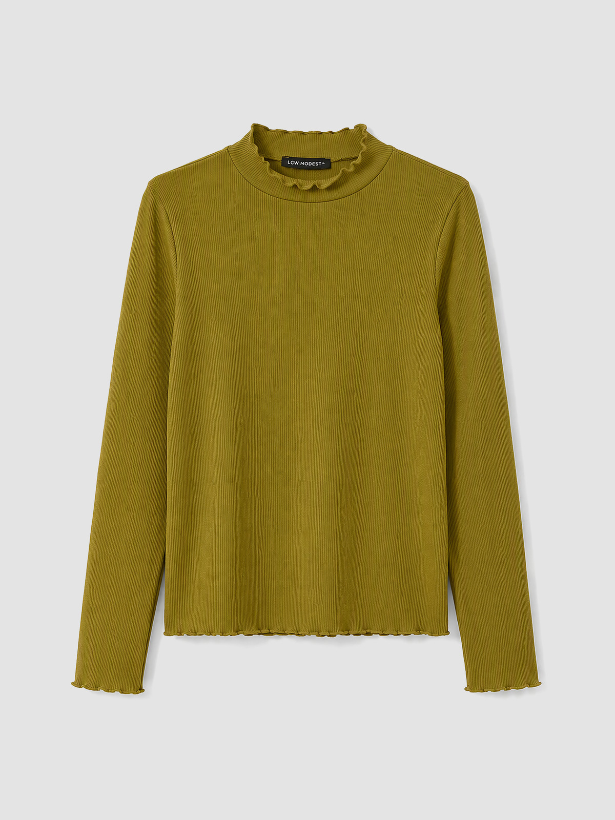 LCW Modest Mock Neck Women's Ribbed Body