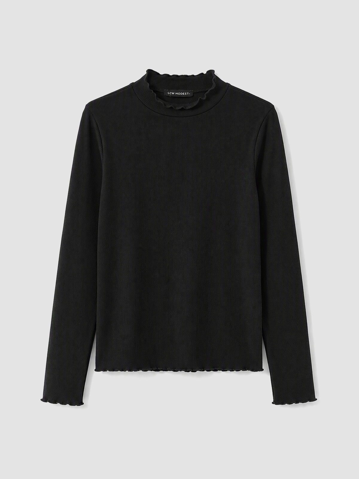 LCW Modest Mock Neck Women's Ribbed Body
