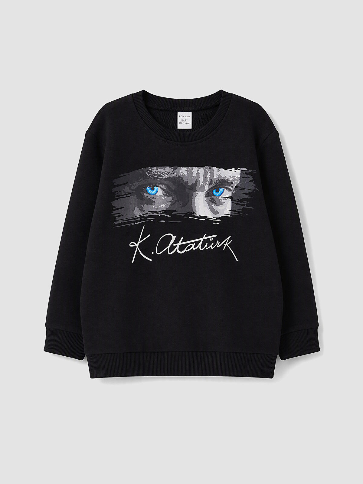LCW Kids Atatürk Baskılı Erkek Çocuk Kalın Sweatshirt