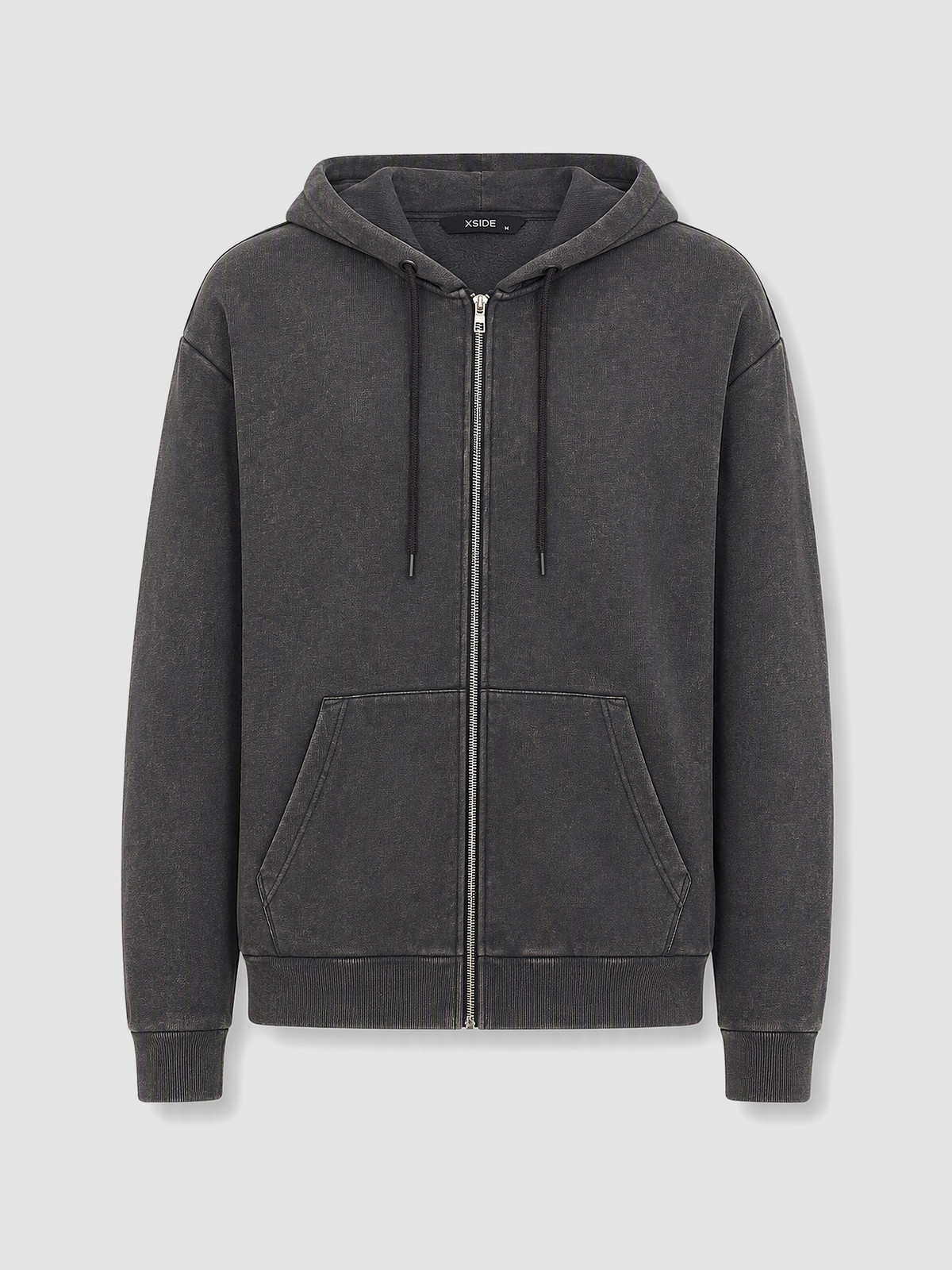 XSIDE Hooded Men's Zip-up Sweatshirt - W6D770Z8-HGG | LC Waikiki