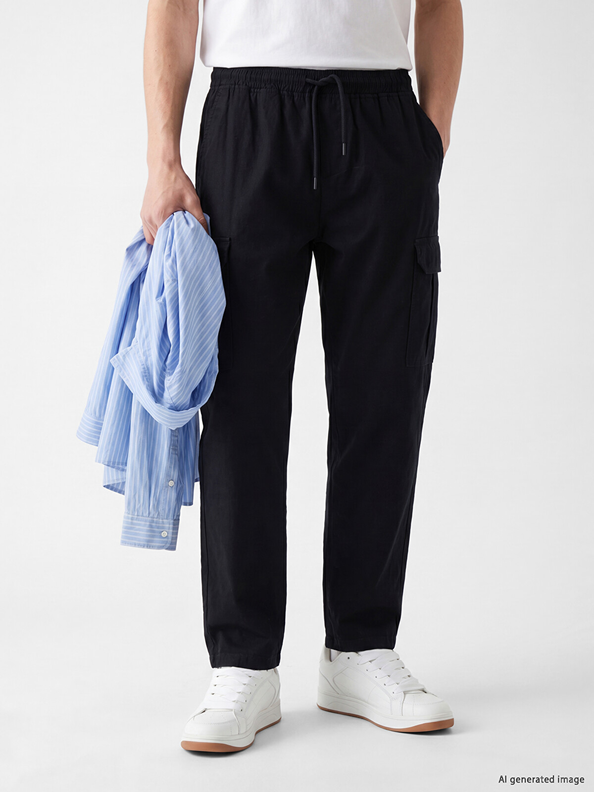 XSIDE Siyah Relax Fit Erkek Kargo Pantolon - S7TA12Z8-RQL | LCW