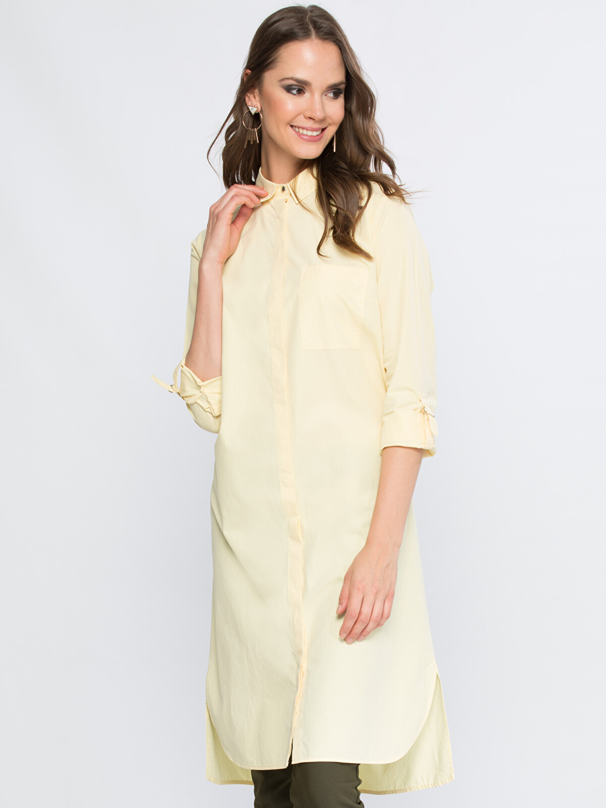 LCW Modest Woman YELLOW Tunic - 6YG289Z8-26E - LC Waikiki