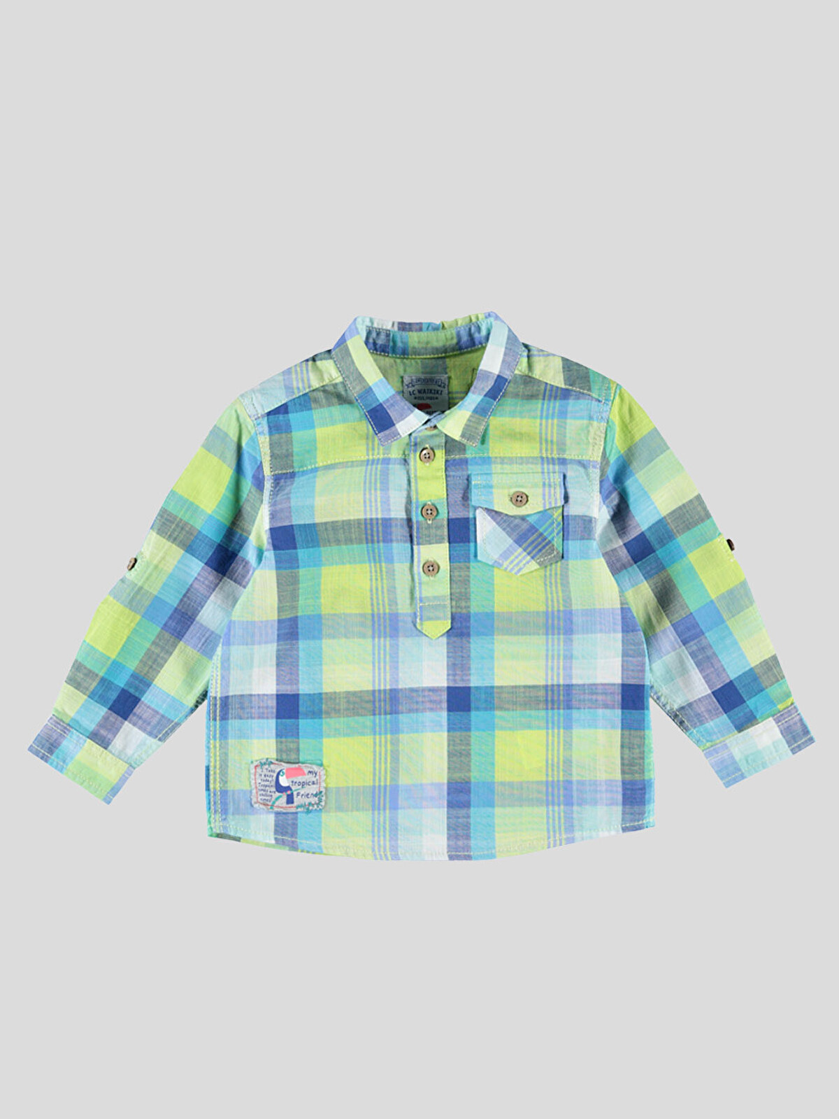 LCW baby Унисекс Зелёный Рубашка - 6Y0928Z1-989 | LC Waikiki