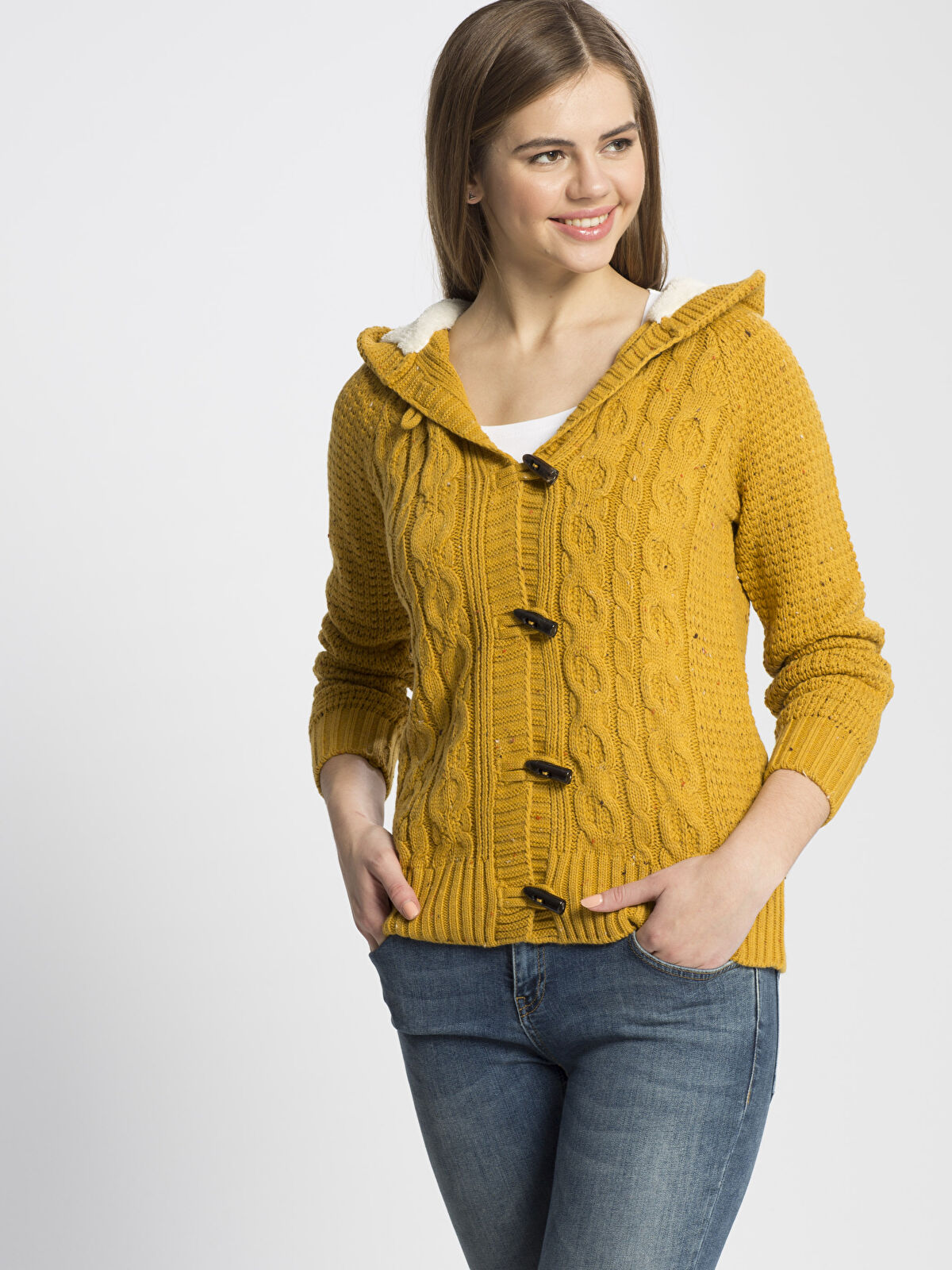 LCW Vision Woman YELLOW Cardigan -6K2200Z8-2UH - LC Waikiki
