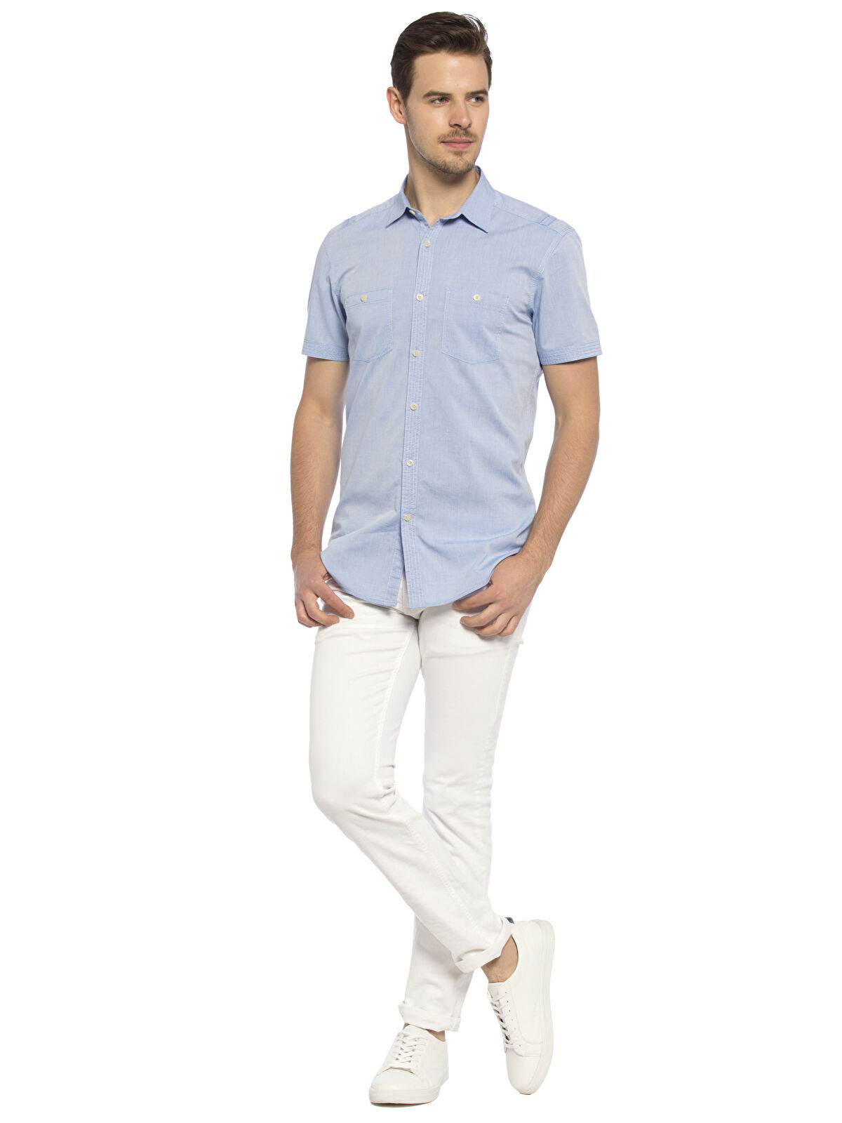 XSIDE Man BLUE Shirt -7Y6654Z8-J0G - LC Waikiki