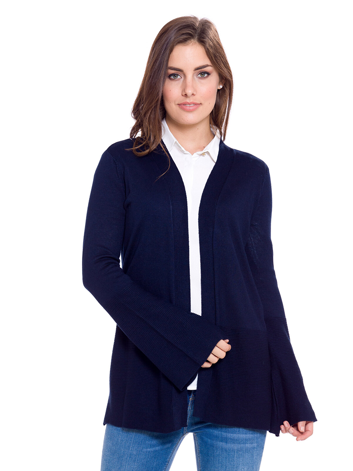 LCW Vision Woman Navy Cardigan - 7KH582Z8-E1J | LC Waikiki