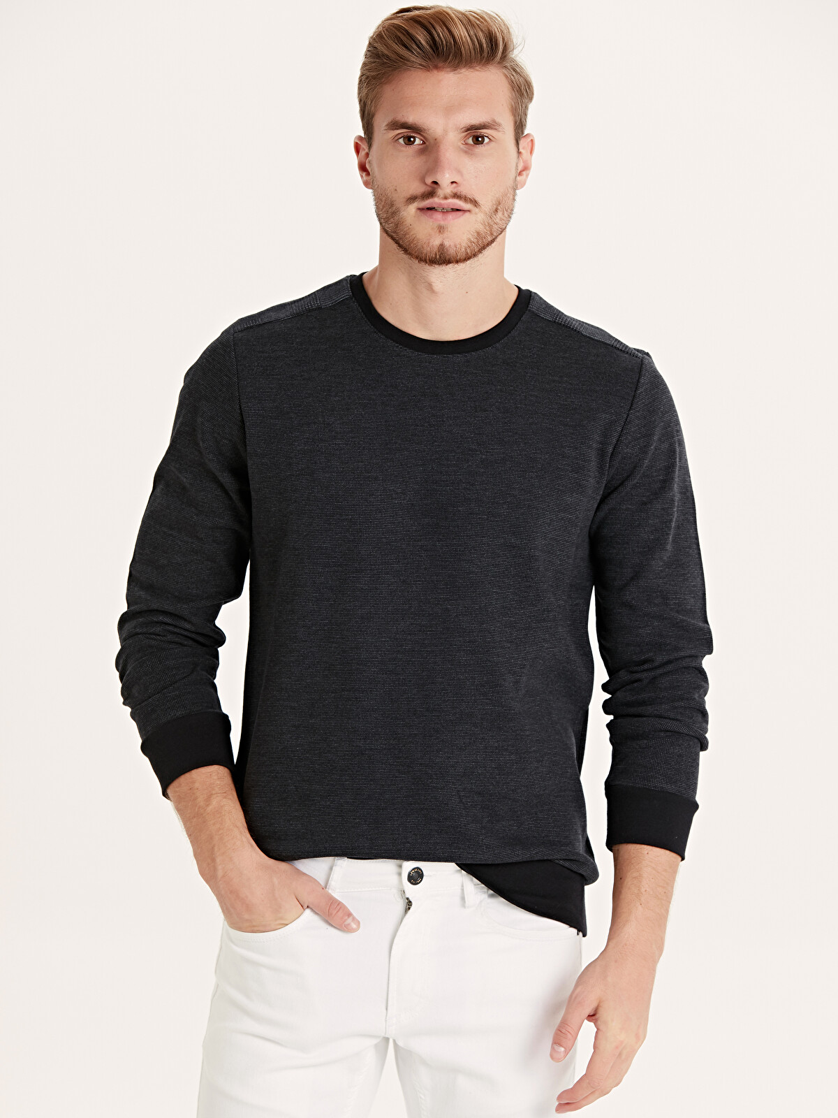 【うき】 LCWAIKIKI Classic Antrasit Antrasıt Sweatshirt - 9W2289Z8-HZX | LCW