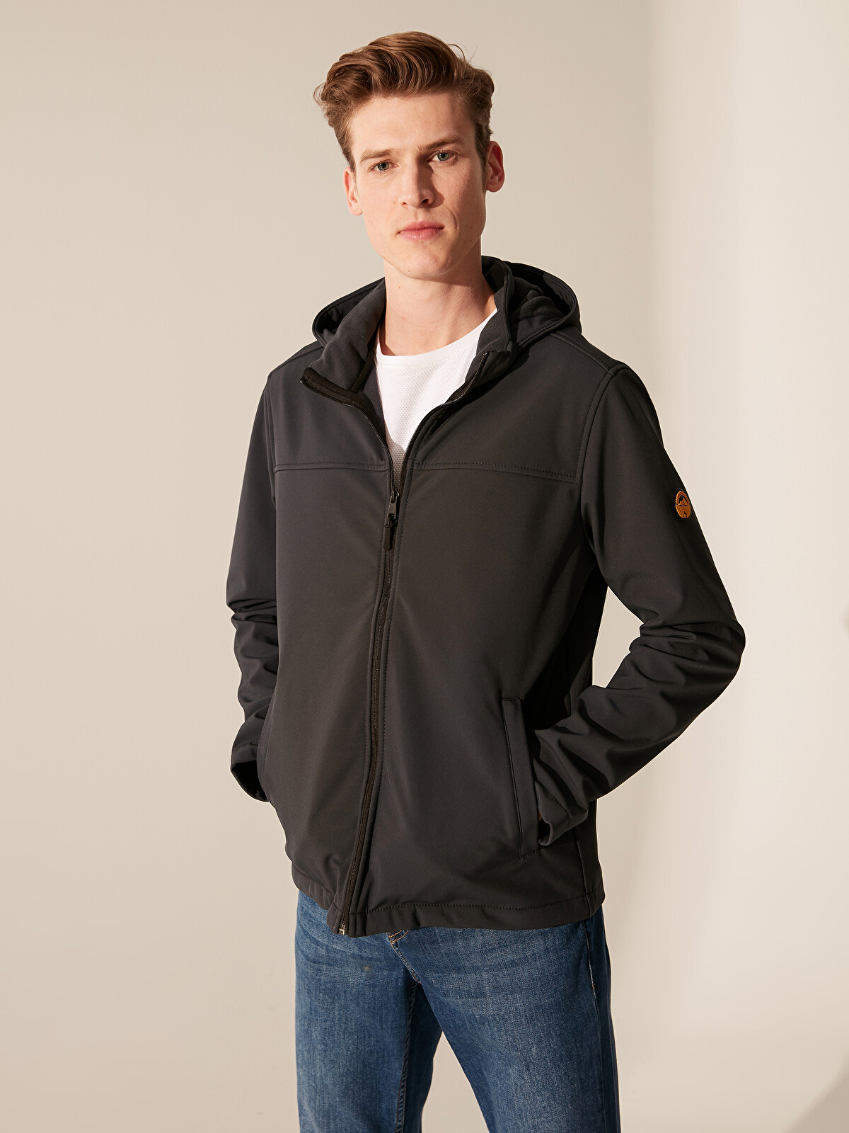 XSIDE ACTIVE Lacivert Kapüşonlu Softshell Mont - 0SH918Z8-QP7 | LCW