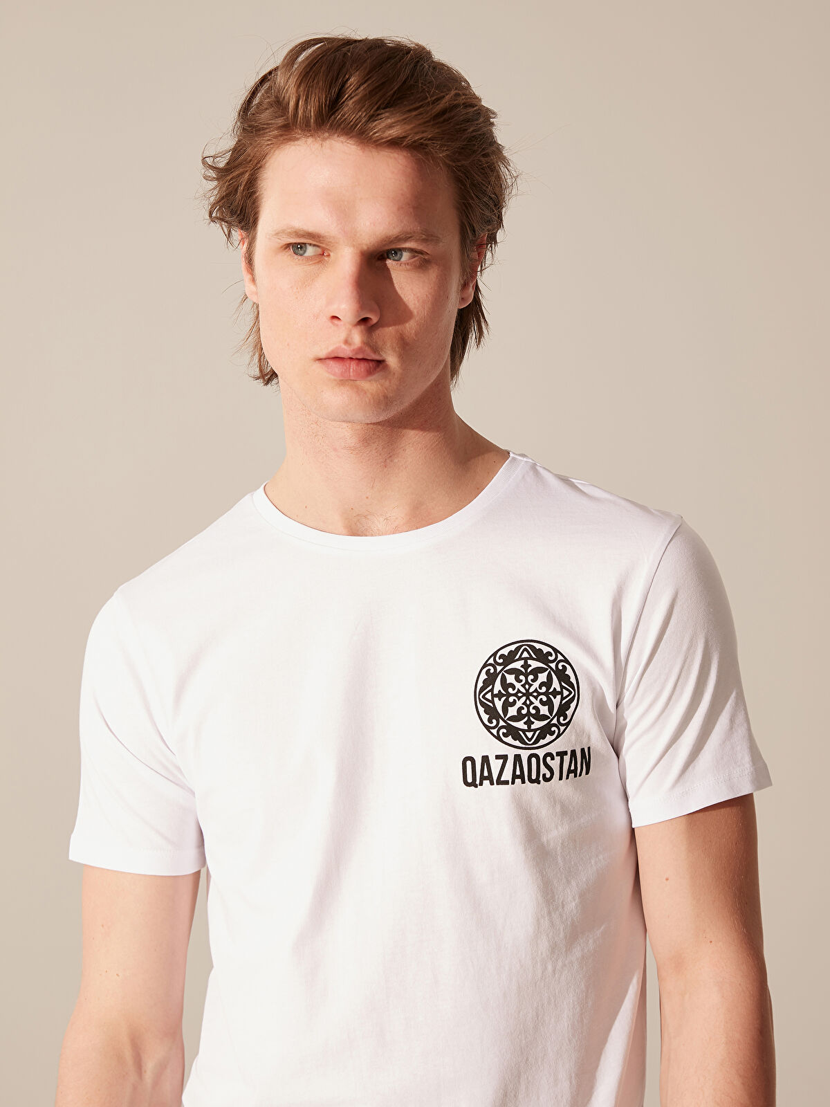 WhiteさまTシャツ XSIDE Man WHITE T-Shirt -0SQ808Z8-Q6K - LC Waikiki