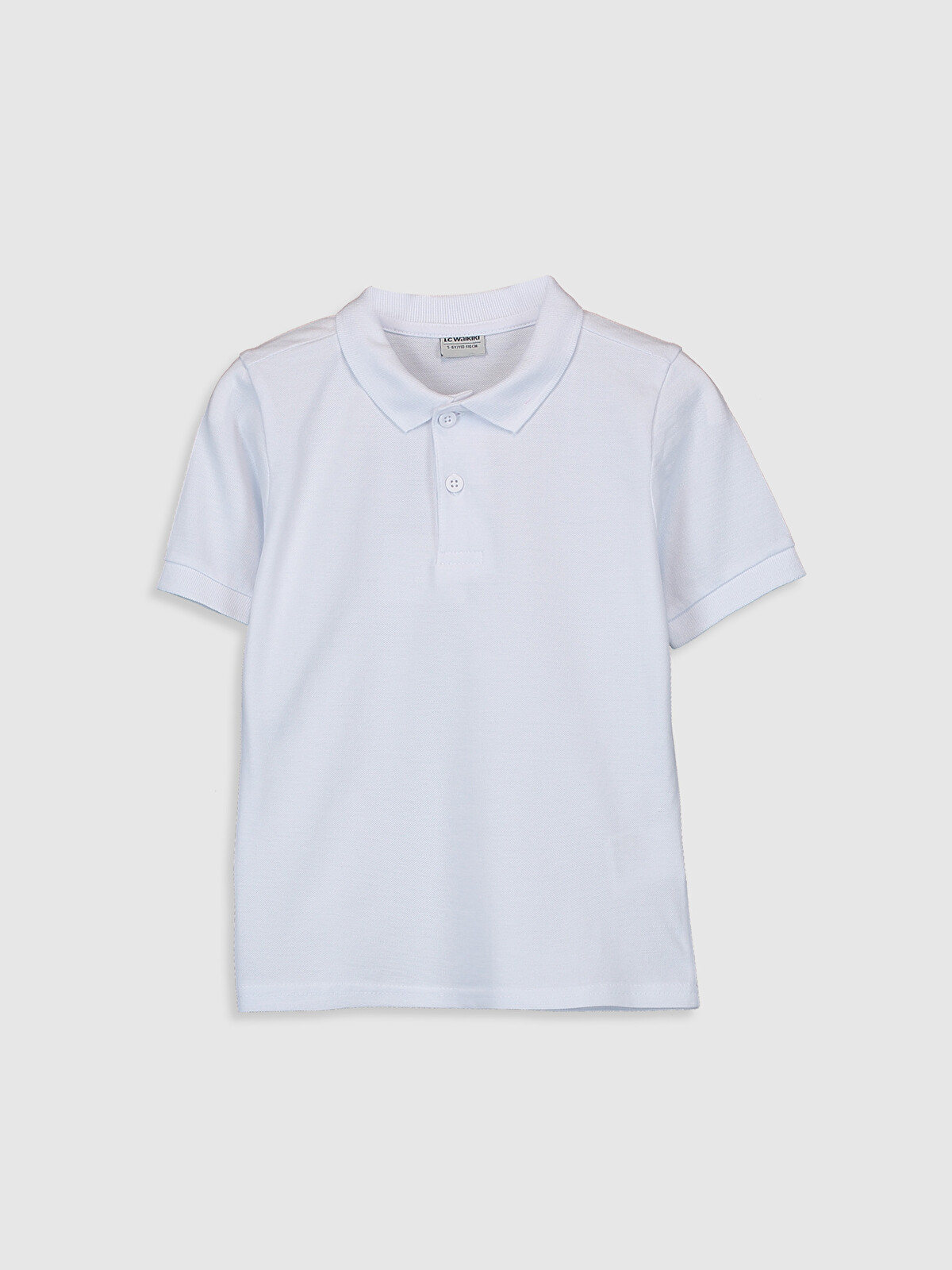 その他 ojyou LCW Kids Beyaz Pike Düz Standart & Regular Kısa Kollu Erkek Çocuk