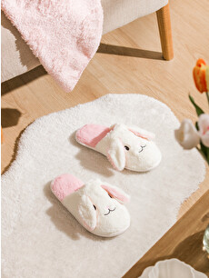 LCW STEPS Rabbit Figure Plush Women's Home Slippers - S6AN49Z8-FDU