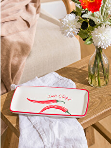LCW HOME Pepper Print Porcelain Serving Tray 22 cm - S6G553Z8-M0T