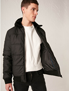XSIDE Comfortable Fit Fur Neck Heavy Short Coat - 0W3357Z8-J0F