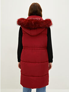 LCW Modest Hooded Collar Regular Sleeveless Pocket Detailed