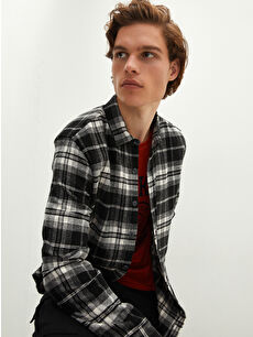 品質は非常に良い Long Fit Regular Sleeve -W19712Z8 Shirt Flannel Men's Plaid 練習用具