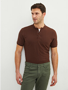 LCWAIKIKI Basic Grandad Collar Pique Men's T-Shirt - S2AN51Z8-JTW