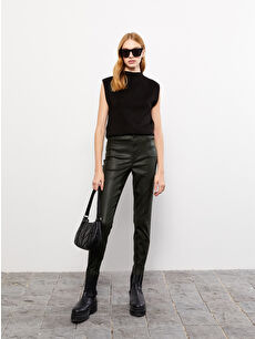 Women's Extra Slim Fit Straight Pocket Detailed Trousers