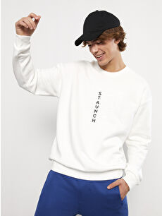 完成品 Printed Neck Crew Men's LC - -W2AD37Z8-R5B Sweatshirt Thick トップス
