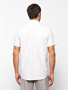 LC Waikiki Regular Fit Men's Short Sleeve Plaid Dobby Shirt