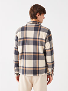 XSIDE Comfortable Fit Long Sleeve Plaid Men's Shirt Jacket