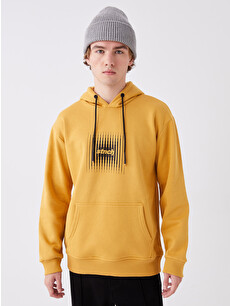 XSIDE Long Sleeve Printed Men's Thick Hoodie - W3DB39Z8-GCY | LC