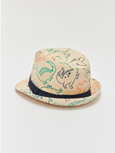 LCW baby Dinosaur Printed Baby Boys' Fedora Hat - S42418Z1-G7K