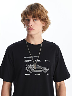 XSIDE Crew Neck Short Sleeve Printed Combed Cotton Men's T-shirt