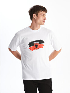 XSIDE ACTIVE Dry-tech Crew Neck Albania Printed Men's Sports T
