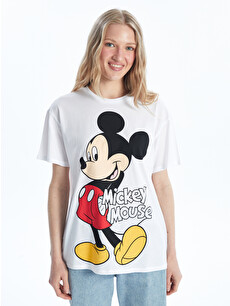 XSIDE Crew Neck Mickey Mouse Printed Short Sleeve Women's T-Shirt