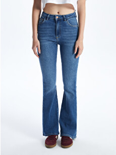 XSIDE Mavi Mars Flare Kadın Jean Pantolon - W4HG44Z8-Q6L | LCW