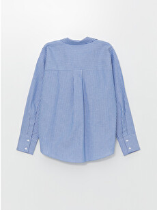 XSIDE Striped Long Sleeve Oversize Women's Shirt - W4I969Z8-LEN
